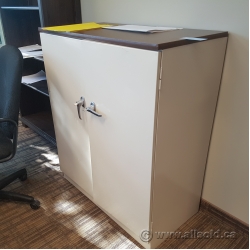 Beige 2 Door Metal Locking Storage Cabinet